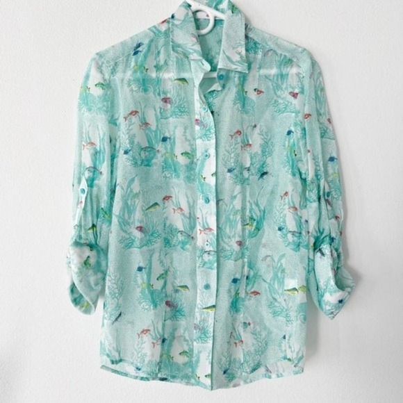 Leggiadro Fish Tunic Top Size Medium - Picture 1 of 7